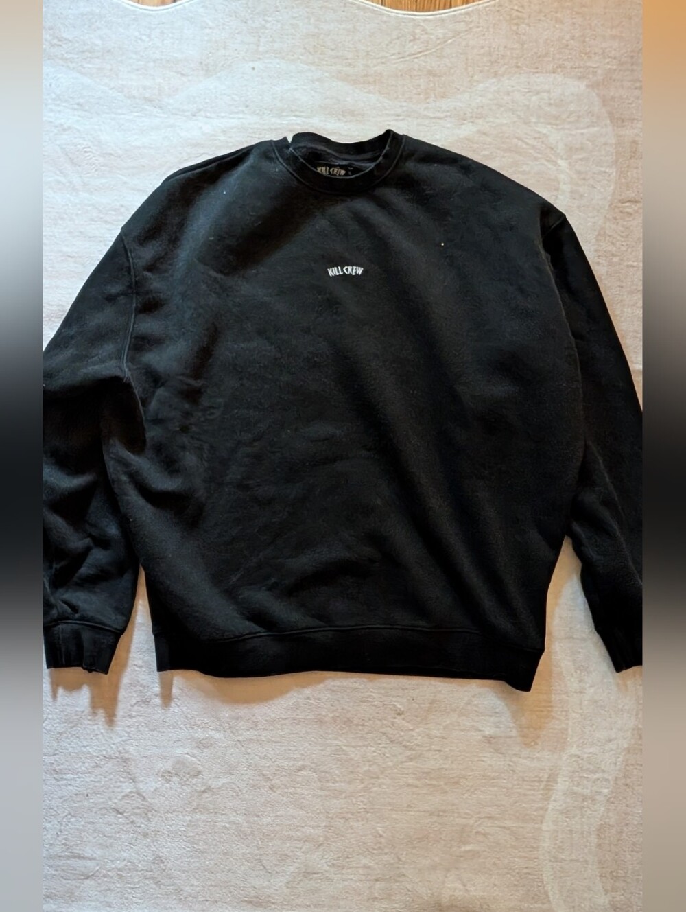 Men's Black Crewneck KILL CREW Sweatshirt - Minimal Logo